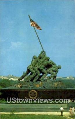 Us Marine Corps War Memorial  - Arlington, Virginia VA Postcard