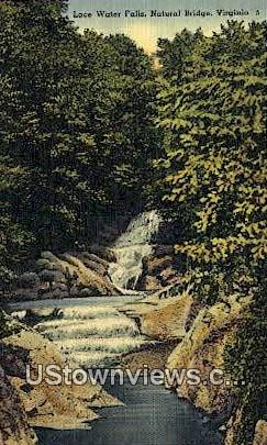 Lace Water Falls  - Natural Bridge, Virginia VA Postcard