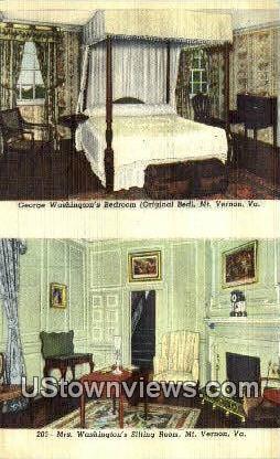 George Washingtons Bedroom  - Mount Vernon, Virginia VA Postcard