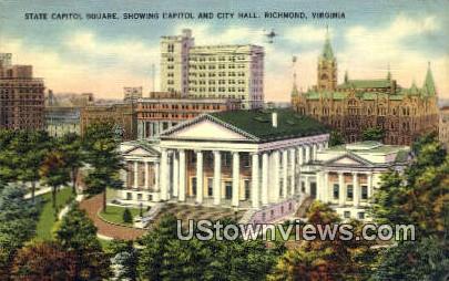 State Capitol Square  - Richmond, Virginia VA Postcard