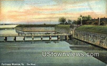 The Moat - Fortress Monroe, Virginia VA Postcard