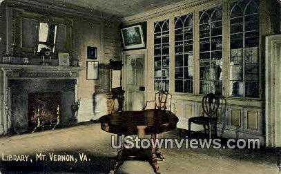 Washington's Library - Mount Vernon, Virginia VA Postcard