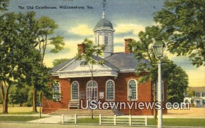The Old Courthouse - Williamsburg, Virginia VA Postcard