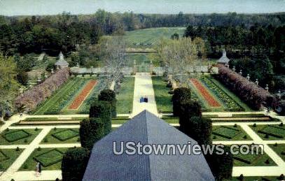 Ballroom Garden Governors Palace - Williamsburg, Virginia VA Postcard