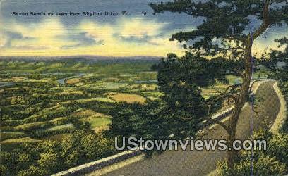 Seven Bends - Skyline Drive, Virginia VA Postcard