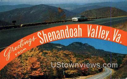 Greetings From  - Shenandoah Valley, Virginia VA Postcard