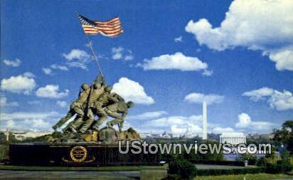 Iwo Jima Statue - Arlington, Virginia VA Postcard