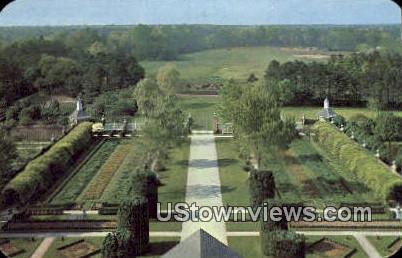 The Palace Gardens - Williamsburg, Virginia VA Postcard