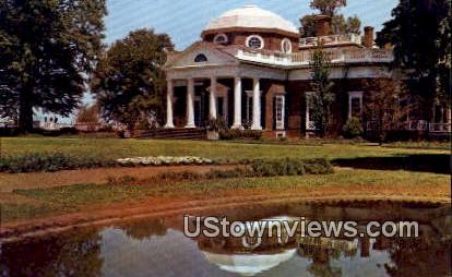 Home of Thomas Jefferson, Monticello - Charlottesville, Virginia VA Postcard