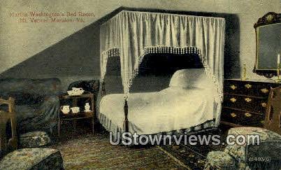 Martha Washingtons Bedroom - Mount Vernon, Virginia VA Postcard