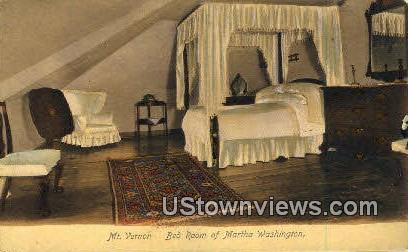 Martha Washingtons Bedroom - Mount Vernon, Virginia VA Postcard