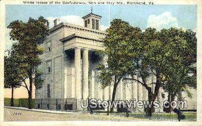 White House Of The Confederacy  - Richmond, Virginia VA Postcard