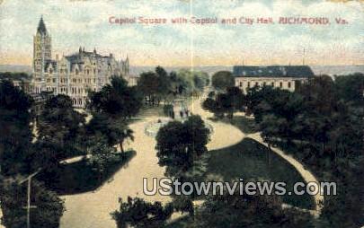 Capitol Square  - Richmond, Virginia VA Postcard