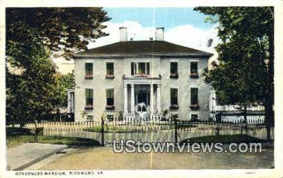 Governors Mansion - Richmond, Virginia VA Postcard