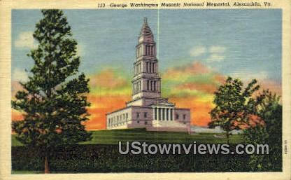 George Washington Memorial - Alexandria, Virginia VA Postcard
