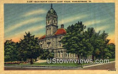 Rockingham County Court House  - Harrisonburg, Virginia VA Postcard