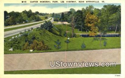 Carter Memorial Park - Wytheville, Virginia VA Postcard