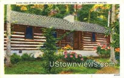 One Of The Cabins  - Hungry Mother State Park, Virginia VA Postcard