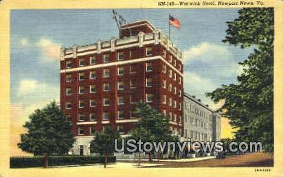Warwick Hotel  - Newport News, Virginia VA Postcard