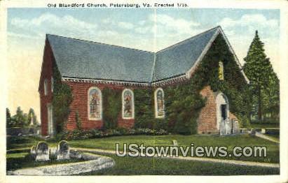 Old Blandford Church  - Petersburg, Virginia VA Postcard