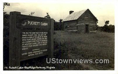 Puckett Cabin  - Blue Ridge Parkway, Virginia VA Postcard