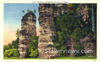 Natural Chimneys  - Mount Solon, Virginia VA Postcard