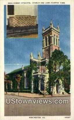 Christ Episcopal Church  - Winchester, Virginia VA Postcard