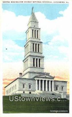 George Washington National Memorial  - Alexandria, Virginia VA Postcard