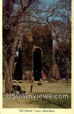 Old Church Tower  - Jamestown, Virginia VA Postcard