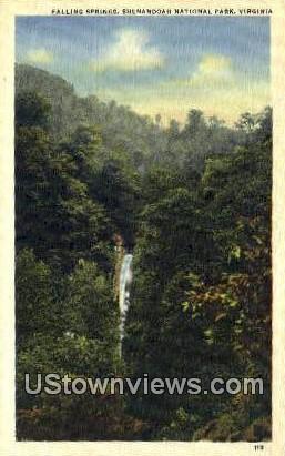 Falling Springs  - Shenandoah National Park, Virginia VA Postcard