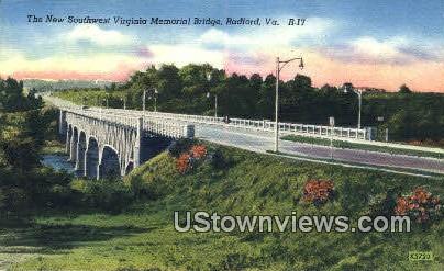Southwest Virginia Memorial Bridge  - Radford Postcard