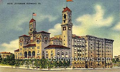 Hotel Jefferson  - Richmond, Virginia VA Postcard