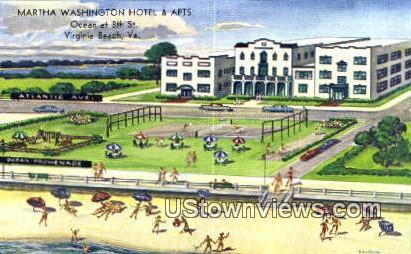 Martha Washington Hotel - Virginia Beach Postcards, Virginia VA Postcard