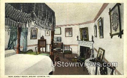 New Jersey Room - Mount Vernon, Virginia VA Postcard