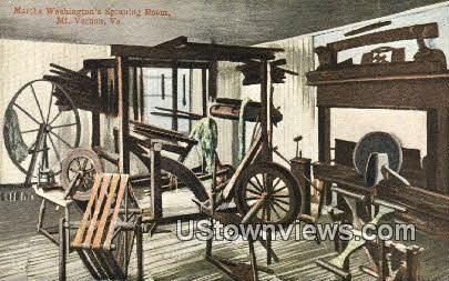 Martha Washington Spinning Room  - Mount Vernon, Virginia VA Postcard