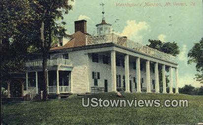 Washingtons Mansion West Front  - Mount Vernon, Virginia VA Postcard