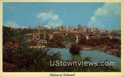Skyline - Richmond, Virginia VA Postcard