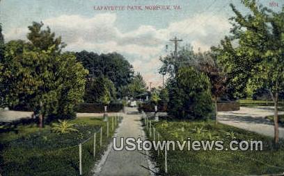 Lafayette Park  - Norfolk, Virginia VA Postcard