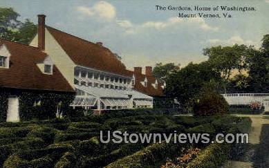 The Gardens Home of Washington  - Mount Vernon, Virginia VA Postcard