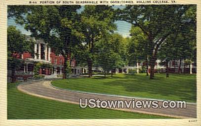 Hollins College - Roanoke, Virginia VA Postcard