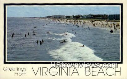 Greetings From  - Virginia Beach Postcards, Virginia VA Postcard