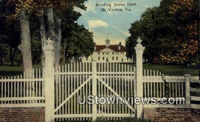 Bowling Green Gate  - Mount Vernon, Virginia VA Postcard