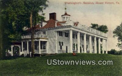 Washington Mansion  - Mount Vernon, Virginia VA Postcard