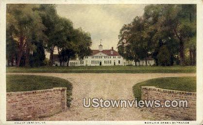 Bowling Green Entrance  - Mount Vernon, Virginia VA Postcard