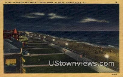 Ocean Promenade - Virginia Beach Postcards, Virginia VA Postcard