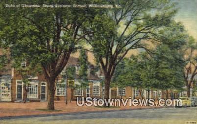 Duke of Gloucester Street - Williamsburg, Virginia VA Postcard