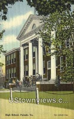 High School  - Pulaski, Virginia VA Postcard