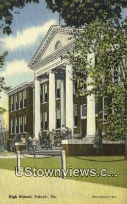 High School  - Pulaski, Virginia VA Postcard