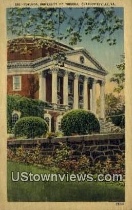 Rotunda University Of Virginia  - Charlottesville Postcard