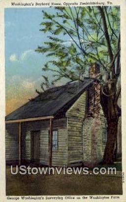 Washingtons Boyhood Home  - Fredericksburg, Virginia VA Postcard